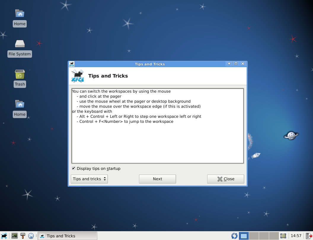 The Xfce desktop